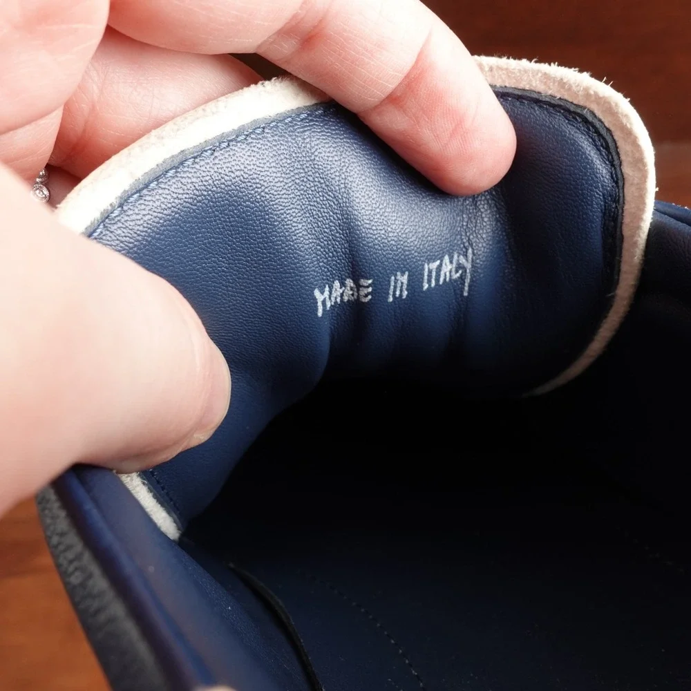 Church's Sneakers Mens SZ UK 10 US 11 Blue Boland 2 Deerskin Leather Modern Shoe